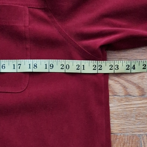 80.Talbots, Red Wine Fall Blouse - Picture 5 of 6